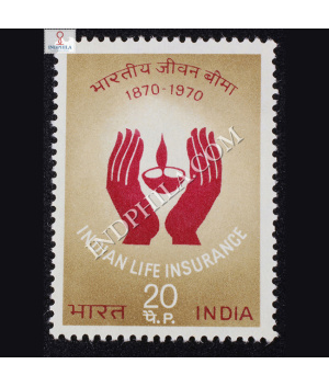 INDIAN LIFE INSURANCE 1870 1970 COMMEMORATIVE STAMP