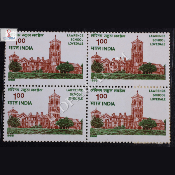 LAWRENCE SCHOOL LOVEDALE BLOCK OF 4 INDIA COMMEMORATIVE STAMP