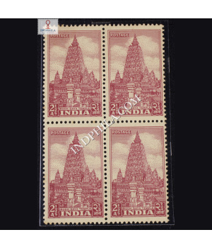 INDIA 1951 MAHABODHI TEMPLE BODH GAYA LAKE MNH BLOCK OF 4 DEFINITIVE STAMP