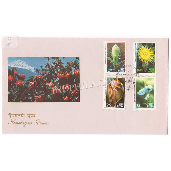 India 1982 Himalayan Flowers Fdc