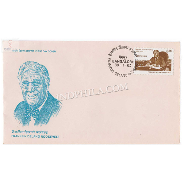 India 1983 Birth Centenary Of Frankin D Roosevelt Fdc