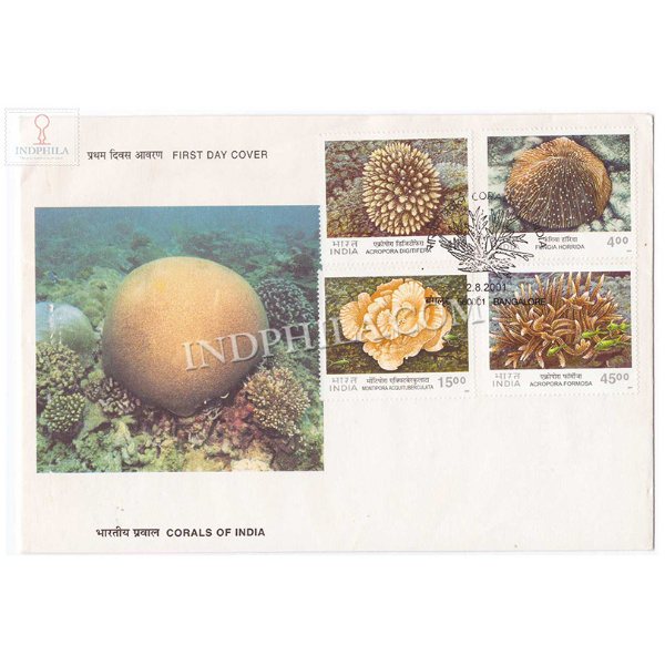 India 2001 Corals Of India Fdc