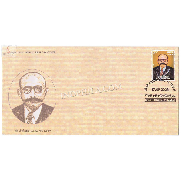 India 2008 Dr C Natesan Fdc