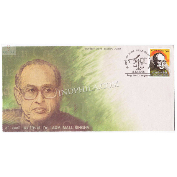 India 2008 Dr Laxmi Mall Singhvi Fdc