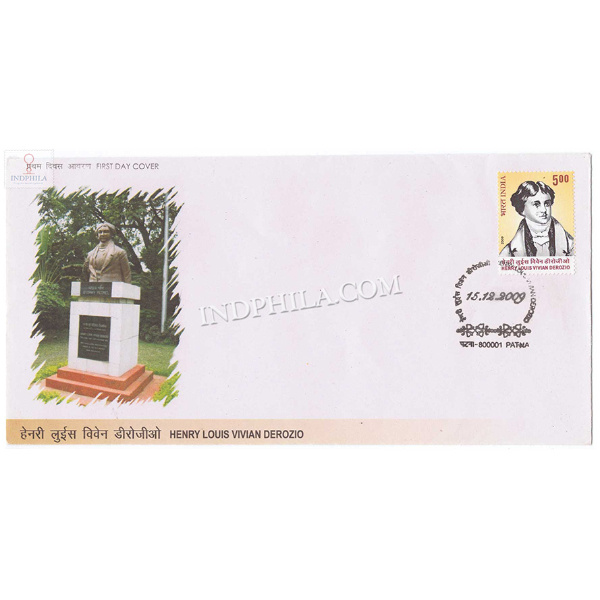 India 2009 Henry Louis Vivian Derozio Fdc