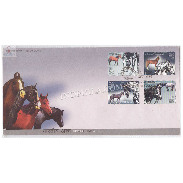 India 2009 Horses Of India Fdc