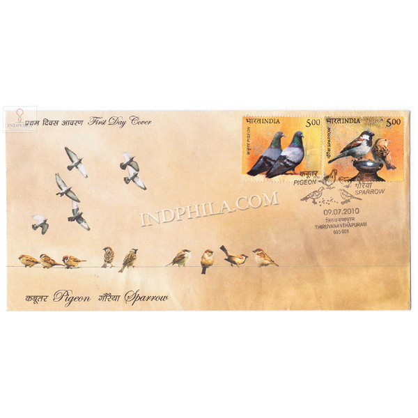 India 2010 Birds Of India Fdc