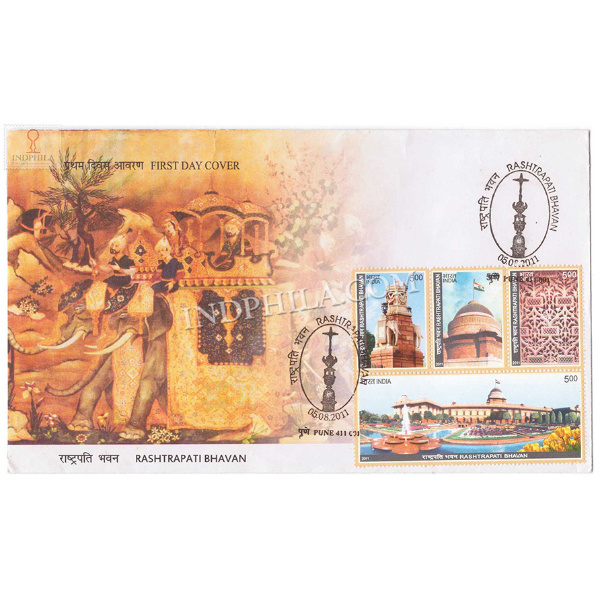 India 2011 80th Year Of Rashtrapati Bhawan New Delhi Fdc