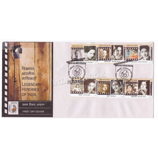 India 2011 Legendry Heroines Of India Fdc