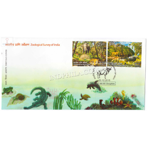 India 2015 Centenary Of Zoological Survey Of India Fdc