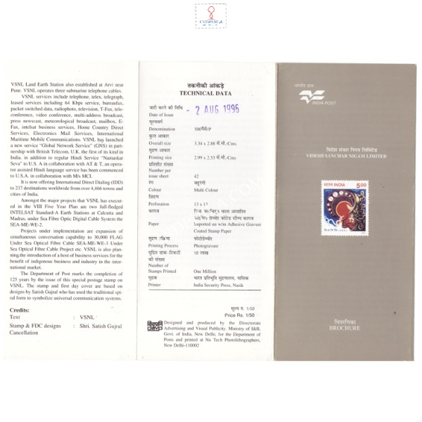 125th Anniversary Of Videsh Sanchar Nigam Limited Vsnl Brochure 1996