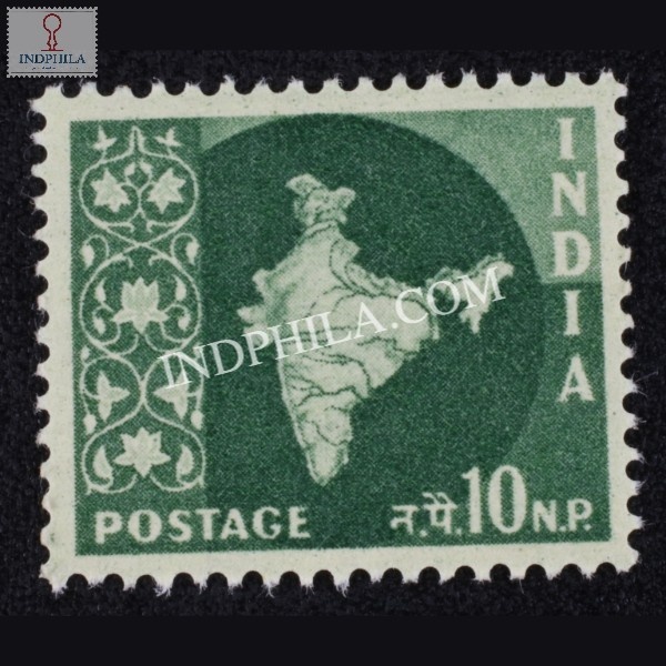 India 1958 Map Of India 8 Mnh Definitive Stamp