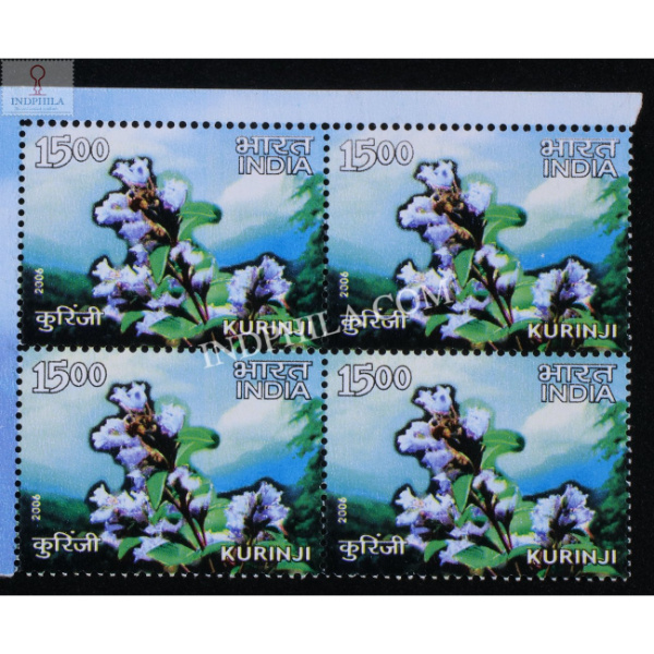 India 2006 Kurinji Mnh Block Of 4 Stamp