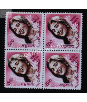 India 2008 Madhubala Mnh Block Of 4 Stamp