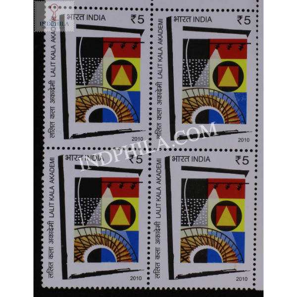 India 2010 Lalit Kala Akademi Mnh Block Of 4 Stamp