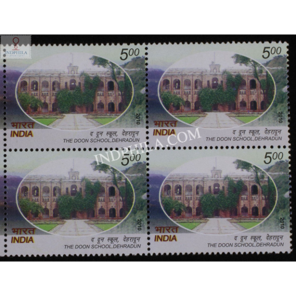 India 2010 The Doon School Dehradun Mnh Block Of 4 Stamp