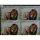 India 2015 3rd India Africa Forum Summit Indian Lion Mnh Block Of 4 Stamp