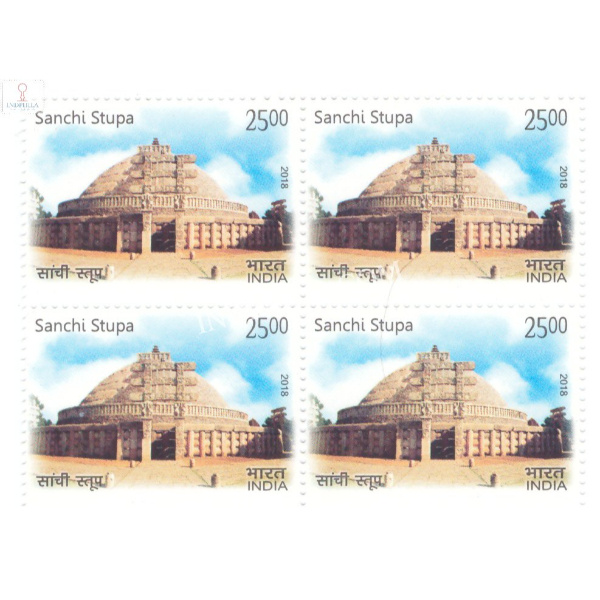 India 2018 India Vietnam Joint Issue Sanchi Stupa Mnh Block Of 4 Stamp