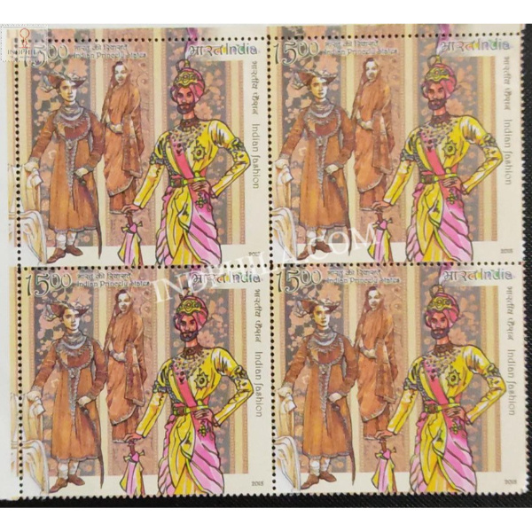 India 2018 Indian Fashion Through The Ages Princely States Mnh Block Of 4 Stamp