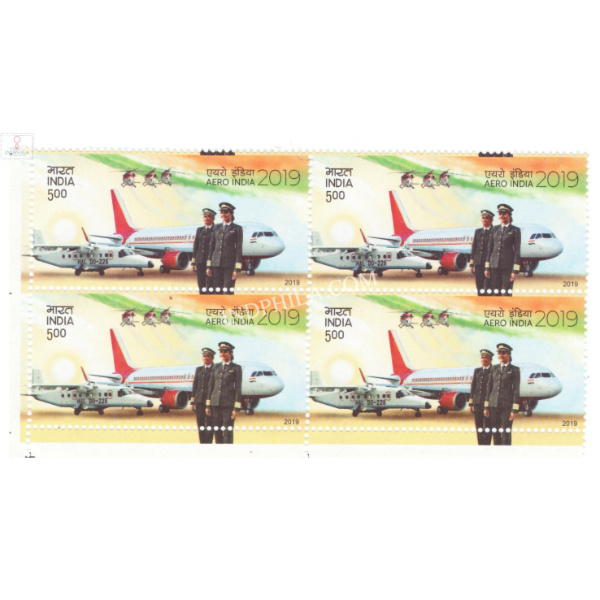 India 2019 Aero India S1 Mnh Block Of 4 Stamp