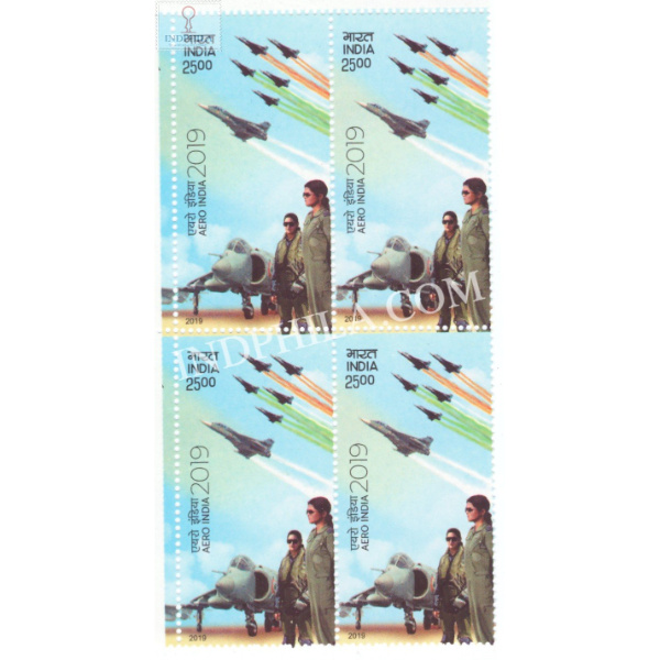 India 2019 Aero India S2 Mnh Block Of 4 Stamp