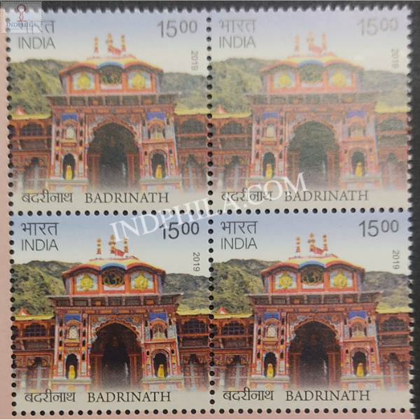 India 2019 Chardham Uttarakhand Badrinath Mnh Block Of 4 Stamp