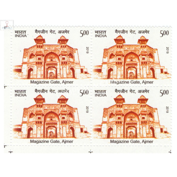 India 2019 Historical Gates Of Indian Forts And Monuments Ajmer Mnh Block Of 4 Stamp