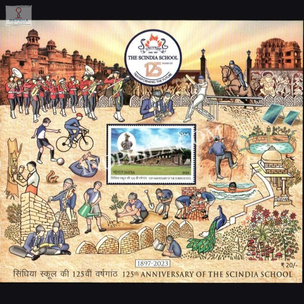 India 2023 Scindia School Mnh Miniature Sheet