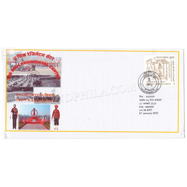 India 2023 The Sikh Regimental Centre Army Postal Cover