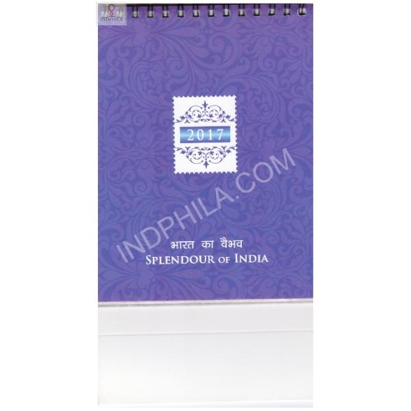 India 2017 Splendour Of India Calendar Mnh Miniature Sheet