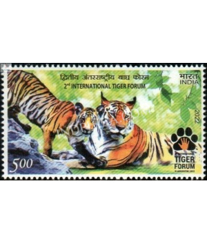 India 2022 2nd International Tiger Forum Mnh Single Stamp