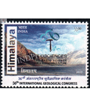 India 2022 36th International Geological Congress Himalaya Mnh Single Stamp