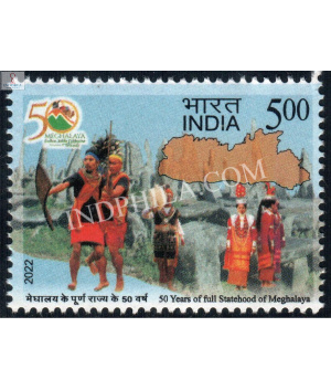 India 2022 Golden Jubilee Of Statehood Of Meghalaya Mnh Single Stamp