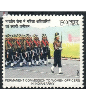 India 2022 Permanent Commission To Women Officers In Indian Army Parade Mnh Single Stamp