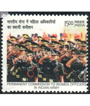 India 2022 Permanent Commission To Women Officers In Indian Army Salutation Mnh Single Stamp