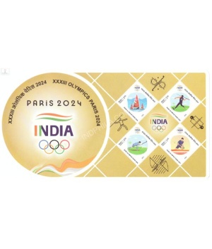 India 2024 Xxxiii Olympics Paris 2024 Mnh Miniature Sheet