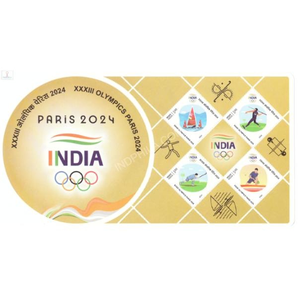 India 2024 Xxxiii Olympics Paris 2024 Mnh Miniature Sheet