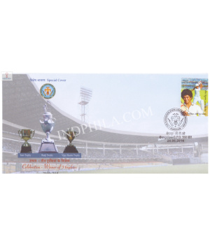 India 2014 Special Cover Of The Karnataka State Cricket Association From Bangalore Karnataka