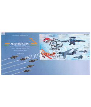 India 2015 Special Cover Of Aero India 2015 From Bangalore Karnataka S2