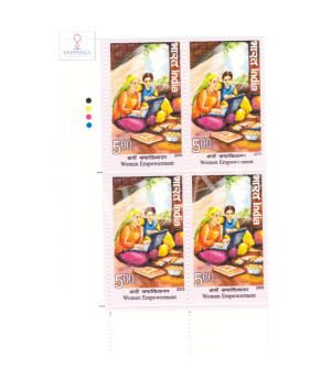 India 2015 Women Empowerment Cooking Women Mnh Block Of 4 Traffic Light Stamp