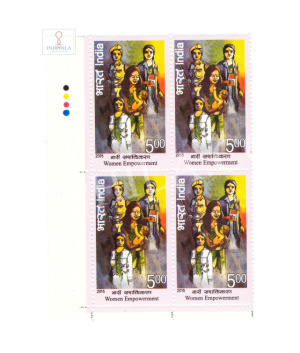 India 2015 Women Empowerment Professional Women Mnh Block Of 4 Traffic Light Stamp