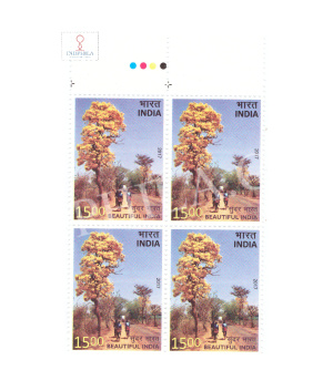 India 2017 Beautiful India Power Scene Mnh Block Of 4 Traffic Light Stamp