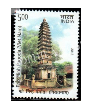 India 2018 India Vietnam Joint Issue With A Theme Of Ancient Heritage Pho Minh Pagoda Mnh Single Stamp