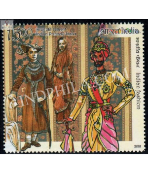 India 2018 Indian Fashion Through The Ages Indian Prondek Mnh Single Stamp