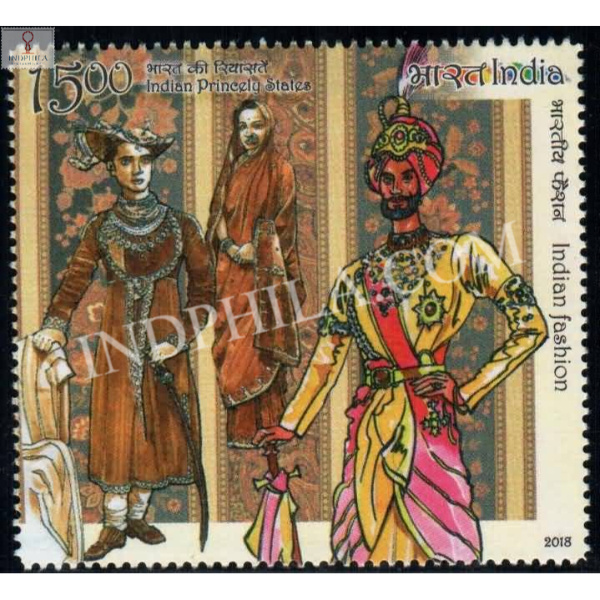 India 2018 Indian Fashion Through The Ages Indian Prondek Mnh Single Stamp