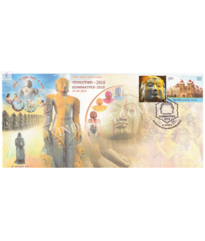 India 2018 Special Cover Of Gommatpex 2018 Jainism Philatelic Exhibition With My Stamp From Shravanabelagola Karnataka