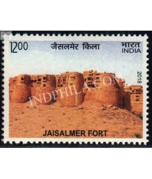 India 2018 Unesco World Heritage Sites In India Forts Jaisalme Fort Mnh Single Stamp