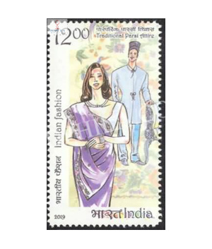 India 2019 Indian Fashion Sari 2nd Series Traditional Parsi Attire Mnh Single Stamp