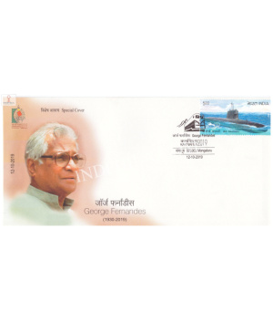 India 2019 Special Cover Of Karnapex 2019 George Fernandes From Mangalore Karnataka