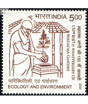 India 2020 150th Anniversary Of Mahatma Gandhi Ecology & Environment Mnh Single Stamp